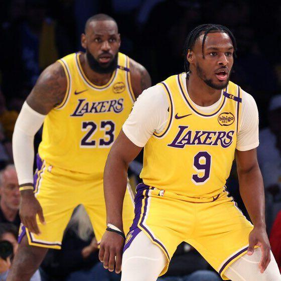 First father-son duo to play together in a regular season NBA game