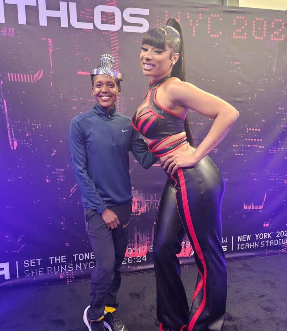 Faith Kipyegon Meets Megan Thee Stallion at Athlos Women's Event in New York